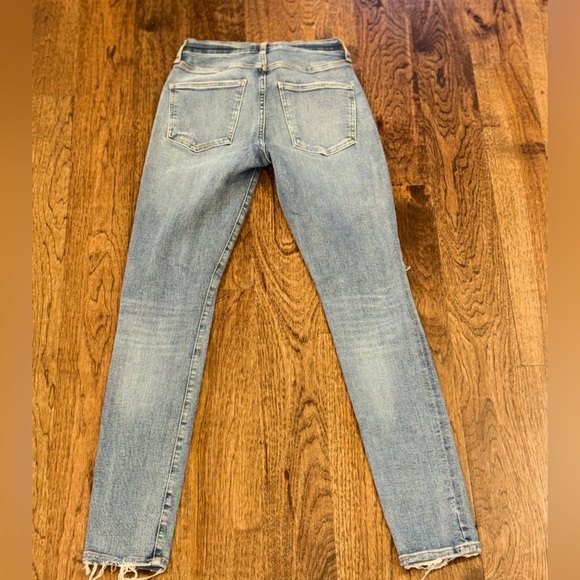 AGOLDE Sophie High Rise Skinny Distressed Jeans Blue Medium Wash Women’s Size 24 - Picture 3 of 8